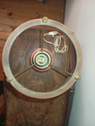 Lámpara de mesa cobre envejecido