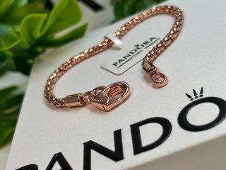 Pulsera Pandora Oro Rosa 18cm Plata S925
