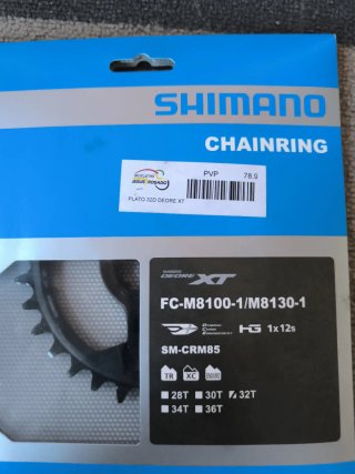 Plato Shimano XT 32D 1x12v