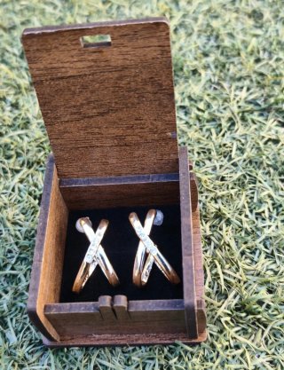Pendientes cruzados plata 925