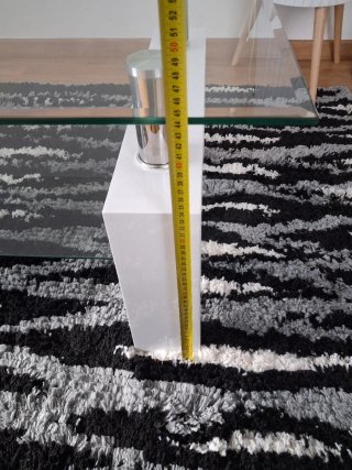 Mesa de salón cristal y metal