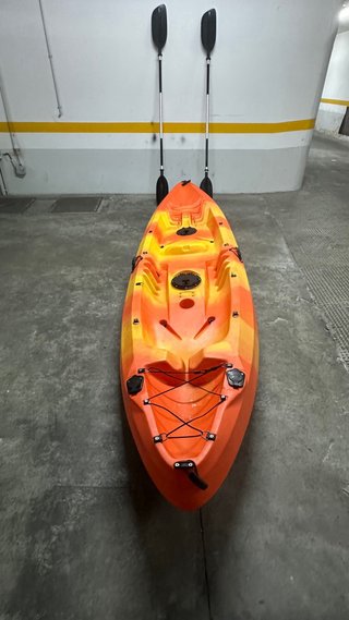 Kayak 2 plazas + niño naranja/amarillo