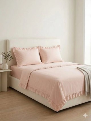 Completo Lenzuola Matrimoniale Beige