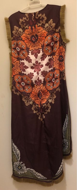 Vestido flecos invitada NUEVO con etiqueta