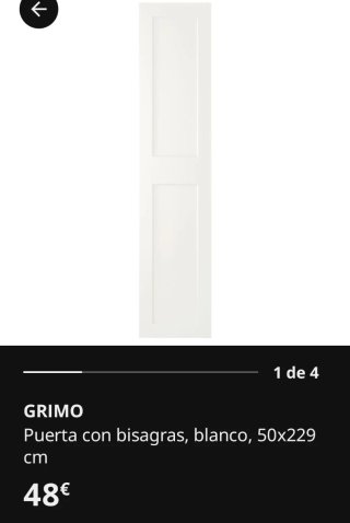 Armario Ikea 50x35x236cm con puerta y 12 bandejas