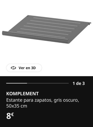Armario Ikea 50x35x236cm con puerta y 12 bandejas