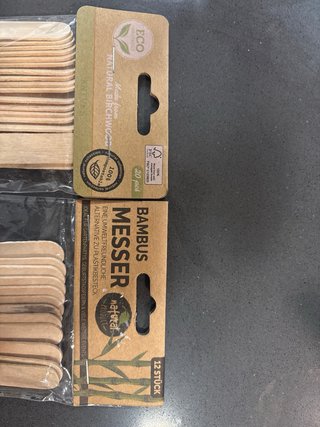 Cuchillos de madera desechables ECO (20 uds)