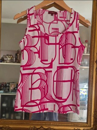 Vintage Burberry Of London Rosa/Blanco T.M Actual