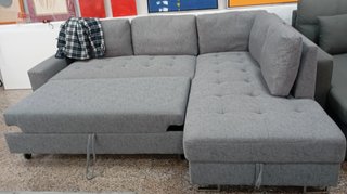 Sofá Cama· Febe· Tela, Chaiselong, Arcón. ¡OFERTA!