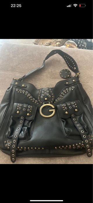 Bolso Guess Negro Vintage Tachuelas