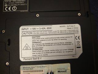 Packard Bell Easynote 15,4'' 3GB RAM 120GB HDD