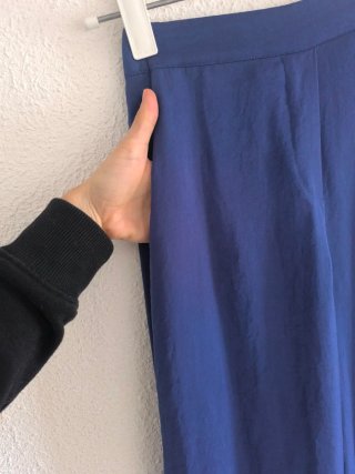 Zara pantalón palazzo azul efecto falda, XS