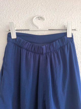 Zara pantalón palazzo azul efecto falda, XS