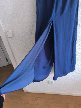 Zara pantalón palazzo azul efecto falda, XS