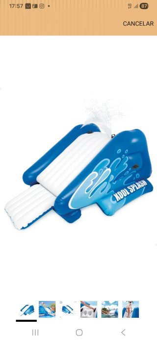 Tobogán hinchable para agua