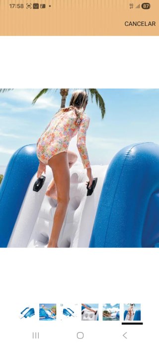 Tobogán hinchable para agua