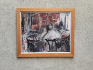 Cuadros óleo sobre tabla Terrazas Café de París