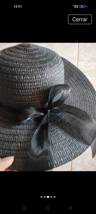 Sombrero de paja negro