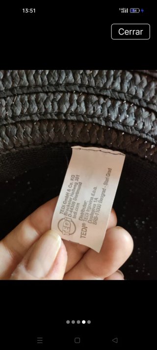 Sombrero de paja negro