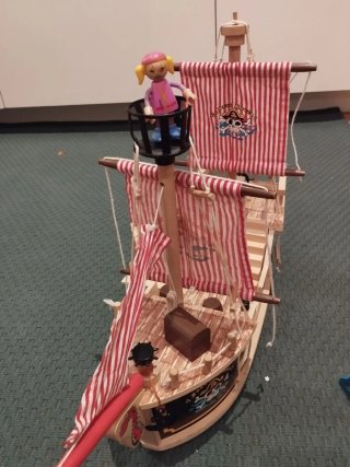 Barco Pirata de Madera