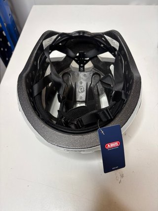 : Casco Ciclismo Abus Macator Blanco Perla Talla L