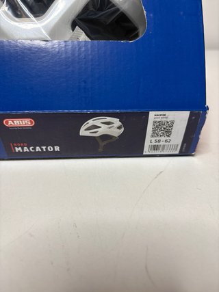 : Casco Ciclismo Abus Macator Blanco Perla Talla L