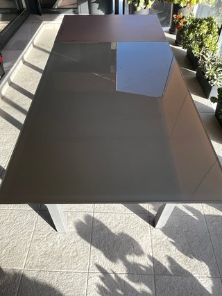 Mesa comedor cristal extensible,