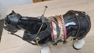 Caballo Clydesdale Nero in Ceramica Vintage Melba Ware
