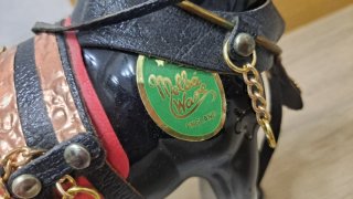 Caballo Clydesdale Nero in Ceramica Vintage Melba Ware