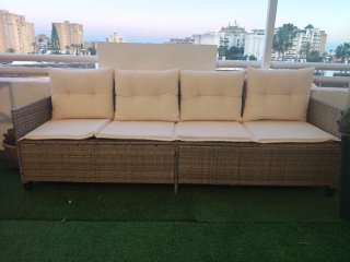 Divano da Esterno in Rattan Beige