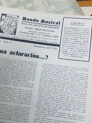 4 Revistas de musica de 1935/36