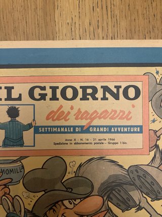Il giorno dei ragazzi con autografo di Jacovitti