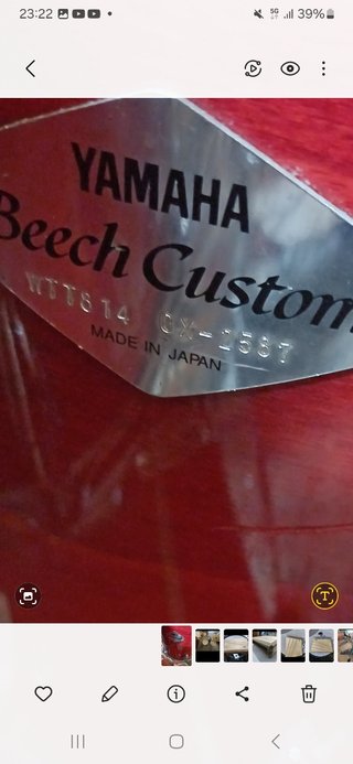 Batería YAMAHA Beech Custom 1998 Japonesa