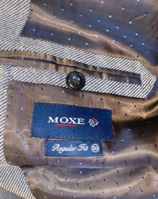 Blazer azul estilo rayado regular fit de moxe