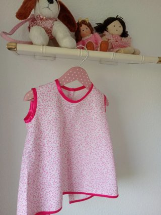 Vestido playero/camisón floral rosa 1 año