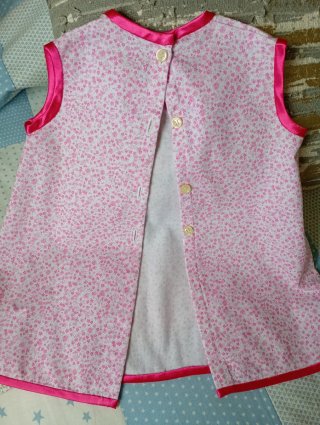 Vestido playero/camisón floral rosa 1 año