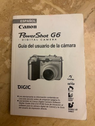 Manual Canon PowerShot G6 Español