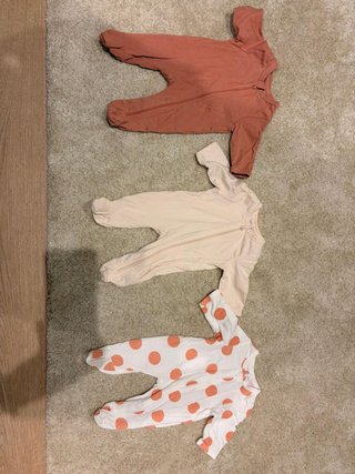 Conjunto 3 pijamas bebé para 0-1 mes 50 cm