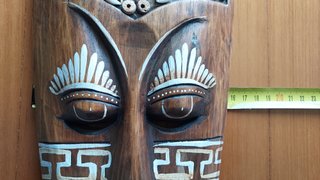 Máscara Decorativa Tribal Madeira