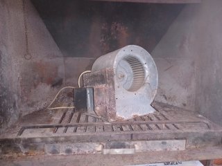 Chimenea leña con turbina y 9 metros tubos salida