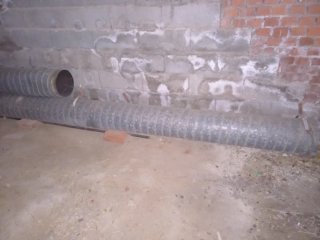 Chimenea leña con turbina y 9 metros tubos salida