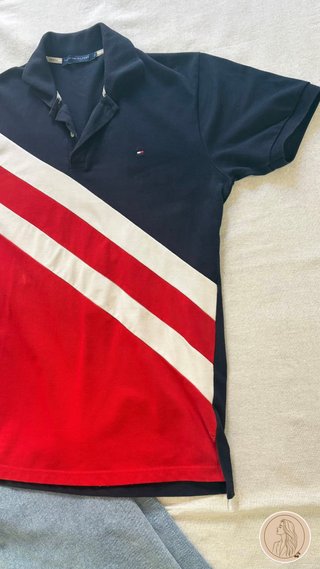 Polo Tommy Hilfiger Rayas Azul Rojo
