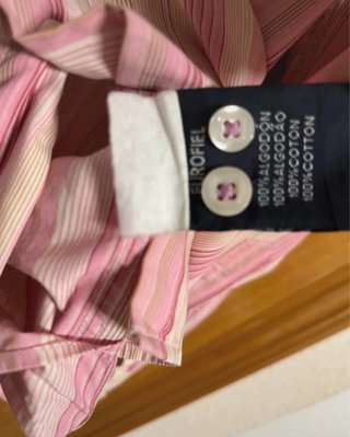 Camisa Cortefiel Rayas Rosas y Beige