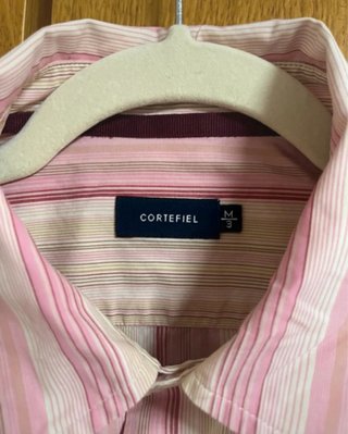 Camisa Cortefiel Rayas Rosas y Beige
