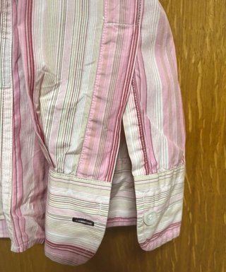 Camisa Cortefiel Rayas Rosas y Beige
