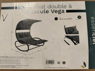 Hamaca Doble Tumbona Mecedora 200kg 136x165cm