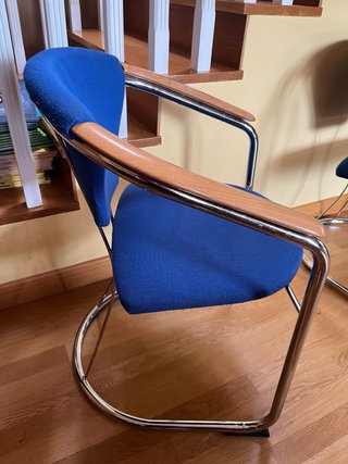 Juego de 2 Sillas de Oficina Azules