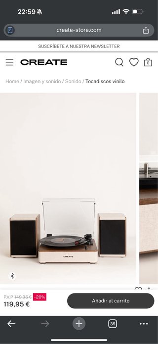 Tocadiscos Create Vinilo Nuevo VENTA EN PERSONA