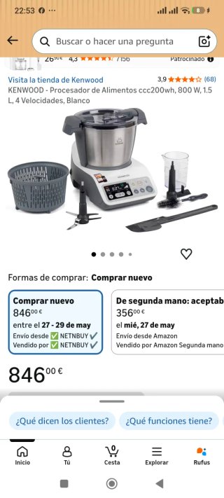 Robot Cocina Multifunción Kenwood kCook