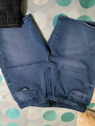 Bermudas vaqueras negras y azul